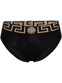 ( Positively Conscious ) Versace Culotte à Taille Greca A1008 BLACK