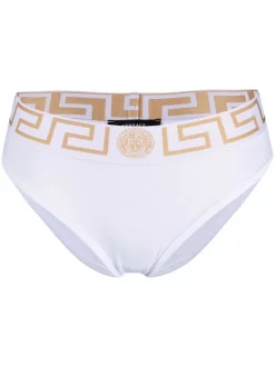 ( Positively Conscious ) Versace Culotte à Taille Greca A1001 BIANCO
