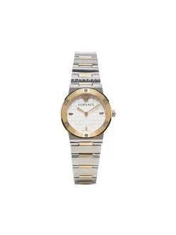 Versace SILVER-TONE Montre Greca Mini 27 Mm Femme