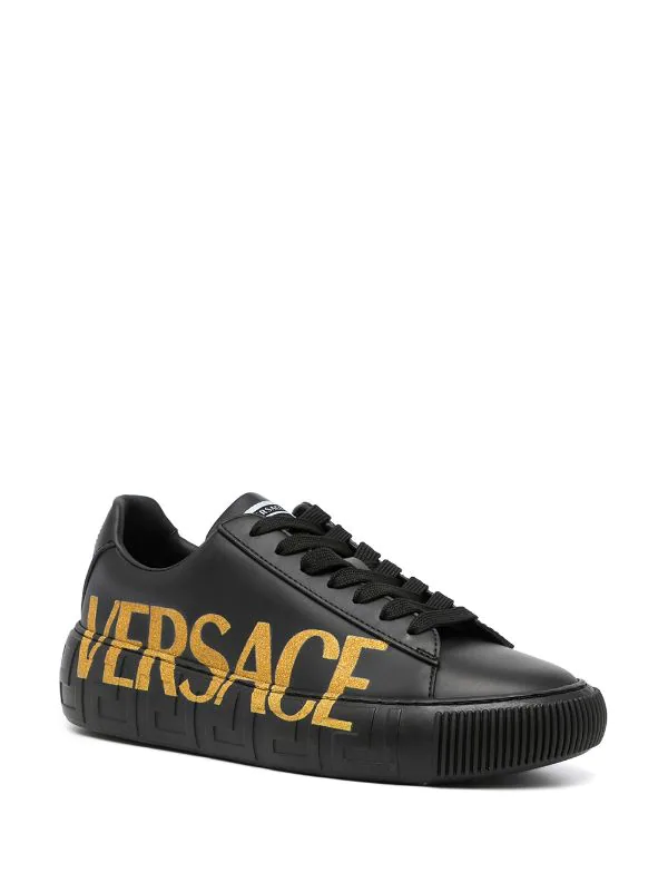 Versace Baskets Greca à Logo Imprimé Femme 2 Versace Baskets Greca à Logo Imprimé Femme – Image 2