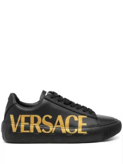Versace Baskets Greca à Logo Imprimé Femme