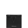 Versace 1B00E Portefeuille Pliant à Logo Embossé Homme