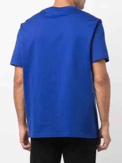 Versace T-shirt à Logo Imprimé 1U600 BLUE -Pas Cher Versace Boutique 17032843 34304294 600