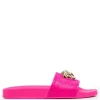 Versace Claquettes à Plaque Medusa 1P86V FUXIA/ VERSACE GOLD