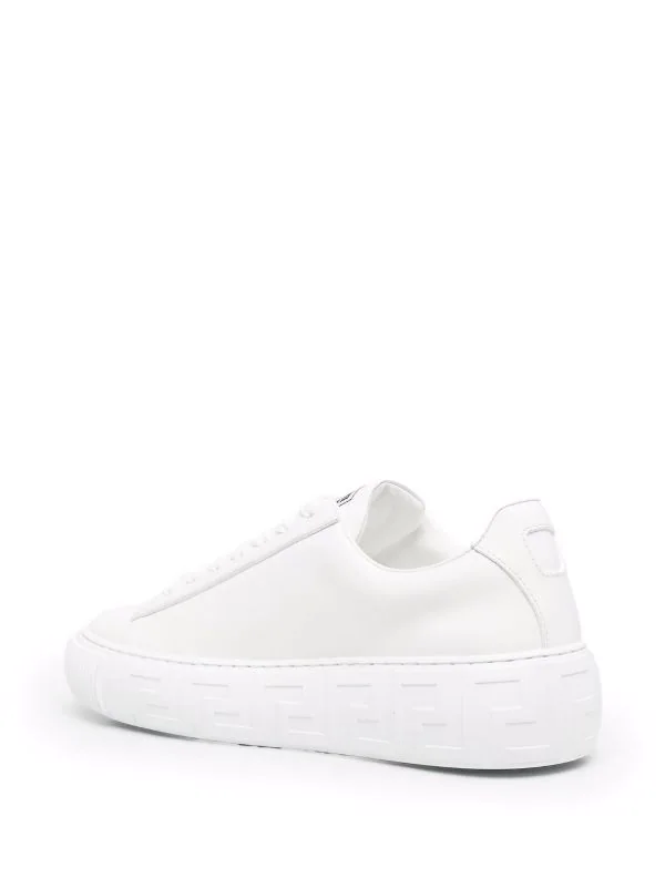 ( Nouvelle Collection ) Versace Baskets Lacées à Logo Imprimé Femme 3 ( Nouvelle Collection ) Versace Baskets Lacées à Logo Imprimé Femme – Image 3