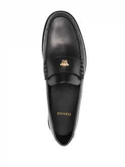 Versace Mocassins La Medusa En Cuir 1B00V BLACK -Pas Cher Versace Boutique 17062386 34220628 600