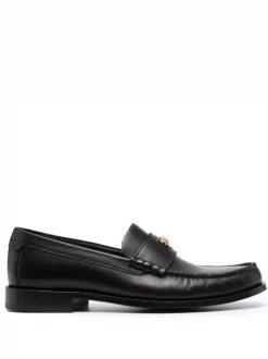 Versace Mocassins La Medusa En Cuir 1B00V BLACK