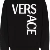 Versace 1B000 NERO Sweat à Logo Imprimé Homme
