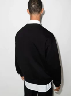 Versace 1B000 NERO Sweat à Logo Imprimé Homme -Pas Cher Versace Boutique 17110834 36149257 600