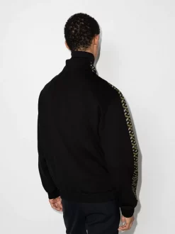 Versace 5B010 NERO STAMPA Veste De Sport à Imprimé La Greca Homme -Pas Cher Versace Boutique 17111651 36724371 600