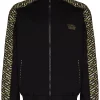Versace 5B010 NERO STAMPA Veste De Sport à Imprimé La Greca Homme