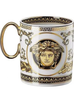 Versace Mug Virtus Alphabet V En Porcelaine Femme