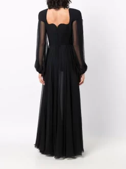 Versace Robe Longue à Encolure Cœur 1B000 BLACK -Pas Cher Versace Boutique 17148613 34856216 600