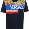 Versace 1U610 NAVY T-shirt à Imprimé Medusa Renaissance Femme