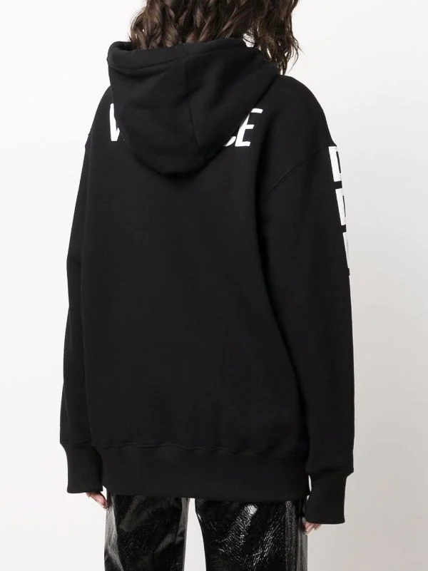 Versace Hoodie à Imprimé Baroque 2B070 BLACK 4 Versace Hoodie à Imprimé Baroque 2B070 BLACK – Image 4