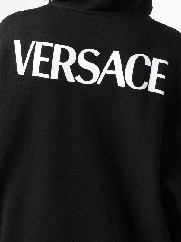 Versace Hoodie à Imprimé Baroque 2B070 BLACK 5 Versace Hoodie à Imprimé Baroque 2B070 BLACK – Image 5