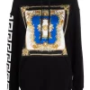Versace Hoodie à Imprimé Baroque 2B070 BLACK
