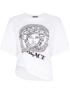 ( Nouvelle Collection ) Versace T-shirt à Logo Medusa Head 2W020 BIANCO NERO