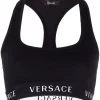 Versace Brassière De Sport à Bande Logo Femme