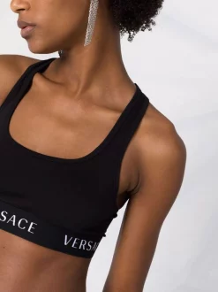 Versace Brassière De Sport à Bande Logo Femme -Pas Cher Versace Boutique 17215935 35834291 600