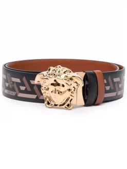 Versace Ceinture à Imprimé Greca Homme