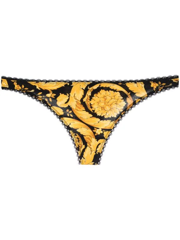 Versace String à Imprimé Barocco Femme 1 Versace String à Imprimé Barocco Femme