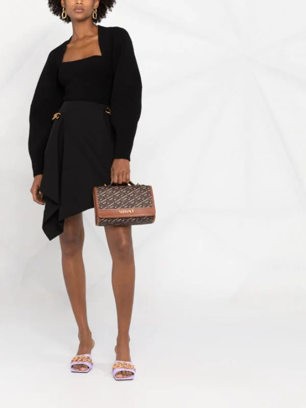 Versace Sac Porté épaule La Greca Signature Femme 2 Versace Sac Porté épaule La Greca Signature Femme – Image 2