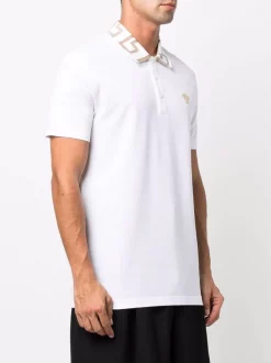 ( Access Edit ) Versace Polo à Col Greca A1001 OPTICAL WHITE -Pas Cher Versace Boutique 17297294 35680679 600