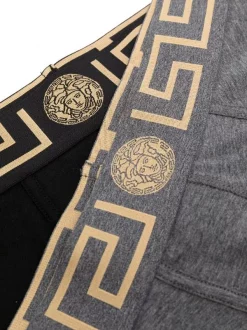 Versace Lots De 2 Boxers à Ceinture à Logo A91M BK/GR -Pas Cher Versace Boutique 17299988 35844491 600