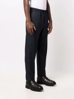 Versace 1U610 NAVY Pantalon à Imprimé Greca Homme -Pas Cher Versace Boutique 17309739 35661658 600
