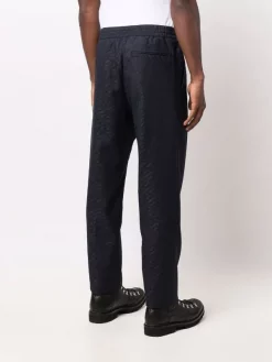 Versace 1U610 NAVY Pantalon à Imprimé Greca Homme -Pas Cher Versace Boutique 17309739 35661665 600
