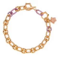 ( Nouvelle Collection ) Versace Collier Chaîne à Breloque Medusa Femme