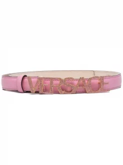 ( Nouvelle Collection ) Versace Ceinture à Boucle Logo 1P56V BABY PINK-VERSACE GOLD