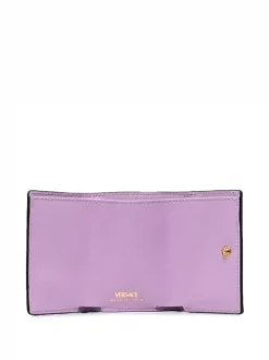 ( Nouvelle Collection ) Versace Petit Portefeuille Pliant à Plaque Medusa Head 2UA5V BLUE+BRIGHT GREEN + ORO VERSACE -Pas Cher Versace Boutique 17321802 37203835 600