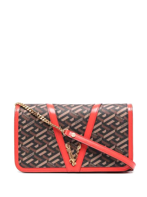 ( Access Edit ) Versace 5B35V Black+caramel+azalia+versacegold Sac Porté épaule à Imprimé La Greca Femme 1 ( Access Edit ) Versace 5B35V Black+caramel+azalia+versacegold Sac Porté épaule à Imprimé La Greca Femme