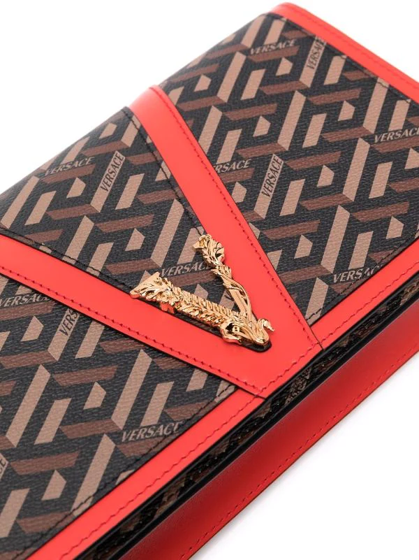 ( Access Edit ) Versace 5B35V Black+caramel+azalia+versacegold Sac Porté épaule à Imprimé La Greca Femme 4 ( Access Edit ) Versace 5B35V Black+caramel+azalia+versacegold Sac Porté épaule à Imprimé La Greca Femme – Image 4