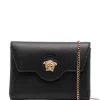 Versace Sac à Bandoulière à Plaque Medusa 1B00V BLACK