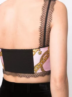 ( Nouvelle Collection ) Versace Haut Crop à Imprimé Graphique 5P220 CANDY + GOLD -Pas Cher Versace Boutique 17321811 37169705 600