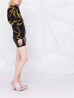 ( Nouvelle Collection ) Versace Chemise En Soie à Logo Imprimé 5B000 BLACK GOLD 11 ( Nouvelle Collection ) Versace Chemise En Soie à Logo Imprimé 5B000 BLACK GOLD -Pas Cher Versace Boutique 17321813 36429982 600