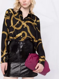 ( Nouvelle Collection ) Versace Chemise En Soie à Logo Imprimé 5B000 BLACK GOLD 10 ( Nouvelle Collection ) Versace Chemise En Soie à Logo Imprimé 5B000 BLACK GOLD -Pas Cher Versace Boutique 17321813 36430342 600