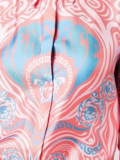 ( Nouvelle Collection ) Versace 5P230 CANDY + CORAL Chemise Medusa Music En Soie Femme -Pas Cher Versace Boutique 17321814 37715257 600