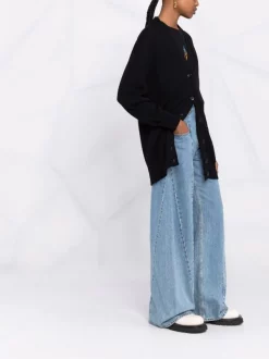 ( Nouvelle Collection ) Versace Cardigan En Laine à Plaque Greca 1B000 BLACK -Pas Cher Versace Boutique 17321815 36434870 600