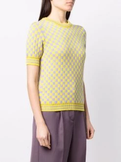 ( Nouvelle Collection ) Versace 2L330 Haut En Maille à Damier Femme -Pas Cher Versace Boutique 17321821 36596008 600