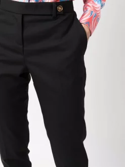 ( Nouvelle Collection ) Versace 1B000 BLACK Pantalon De Tailleur à Bouton Medusa Femme -Pas Cher Versace Boutique 17321825 37714785 600