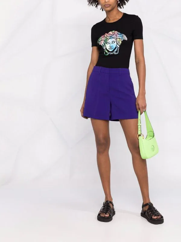 ( Nouvelle Collection ) Versace T-shirt Medusa Head à Ornements En Cristal Femme 2 ( Nouvelle Collection ) Versace T-shirt Medusa Head à Ornements En Cristal Femme – Image 2