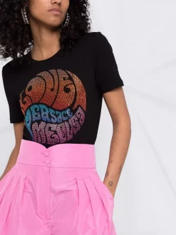 ( Nouvelle Collection ) Versace T-shirt à Imprimé Graphique Femme -Pas Cher Versace Boutique 17321831 37042822 600