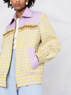 ( Nouvelle Collection ) Versace Veste Frangée à Motif Pied-de-poule 2L330 ORCHID PINEAPLE 10 ( Nouvelle Collection ) Versace Veste Frangée à Motif Pied-de-poule 2L330 ORCHID PINEAPLE -Pas Cher Versace Boutique 17321832 37723258 600