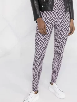 ( Nouvelle Collection ) Versace 5P210 CANDY + BLACK Legging à Imprimé La Greca Femme -Pas Cher Versace Boutique 17321833 a31dca1e 81b6 4810 ab0f 84f8660f0030 600