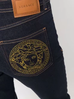 ( Nouvelle Collection ) Versace Jean Skinny à Logo Medusa Head 1D100 DARK BLUE -Pas Cher Versace Boutique 17321841 37026534 600