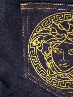 ( Nouvelle Collection ) Versace Jean Skinny à Logo Medusa Head 1D100 DARK BLUE -Pas Cher Versace Boutique 17321841 37028082 600